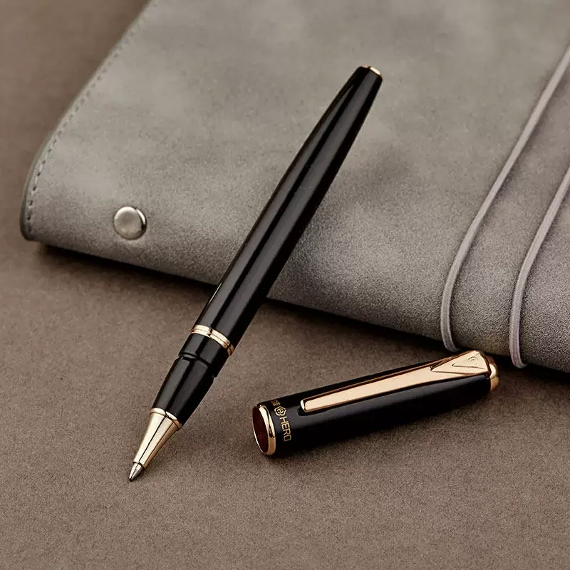 Original Hero 1079 Black Metal Rollerball Pen Noble Luxury Ballpoint/Sign/Writing Pens