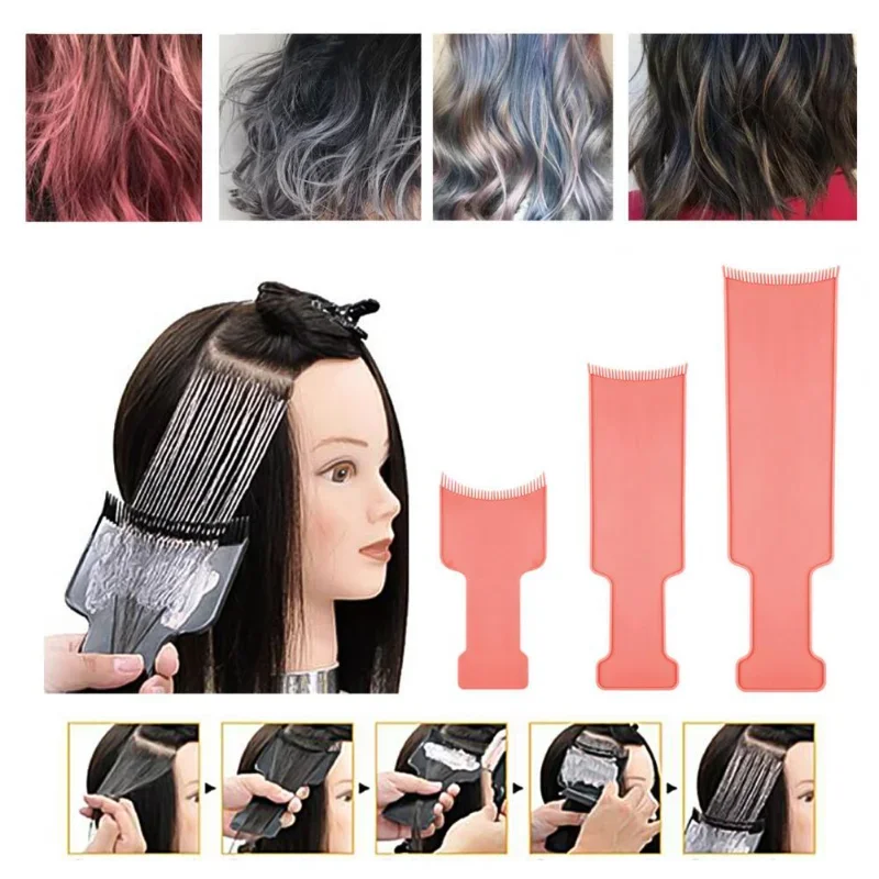 Professional Hair Coloring Board Hair Dyeing Comb Hair Brush Highlighting Applicator Styling Barber Tools Salon Accessaries