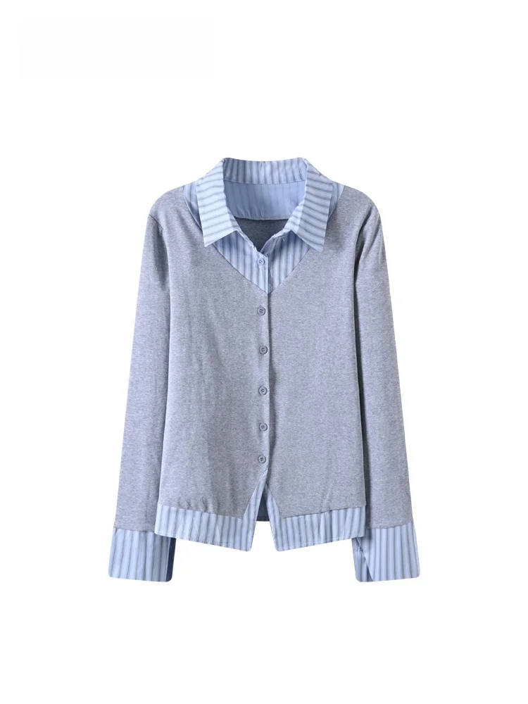 

plus Size Women's Long Sve Striped Loose irt Autumn Winter New Sle Casual Faionable Top for Plump Sister