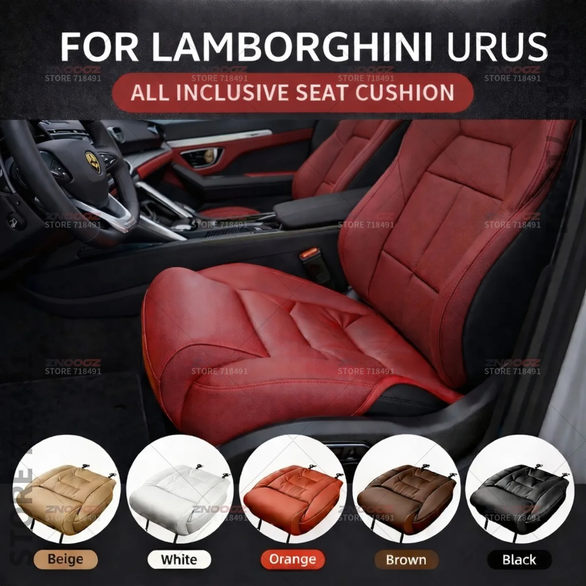 

Подушка-удлинитель для поддержки ног на сиденье Lamborghini Urus, накладка на сиденье из пены с эффектом памяти, аксессуары для интерьера автомобиля