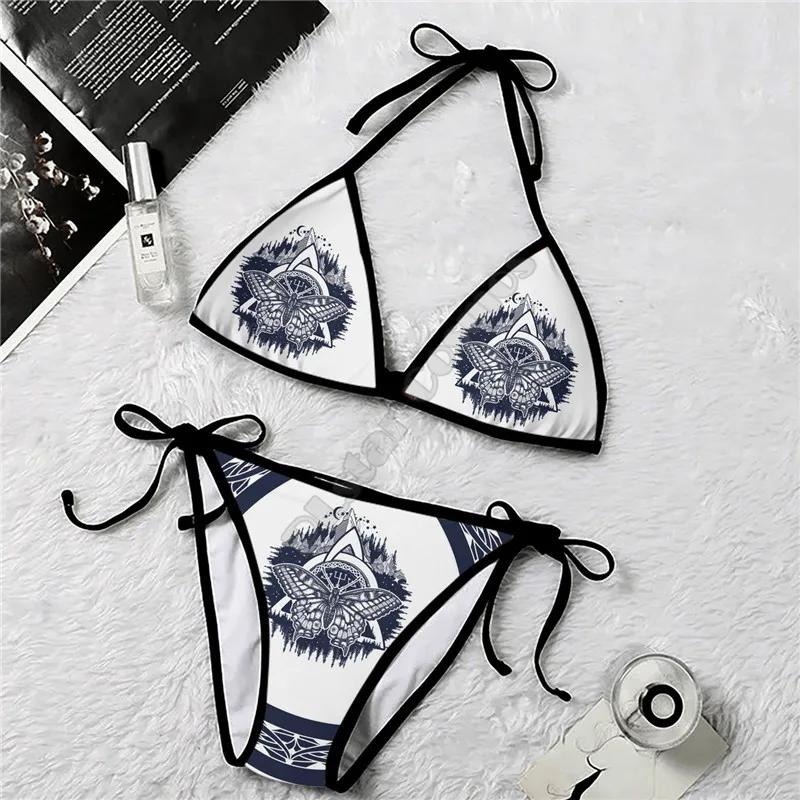 

Bikini Butterfly Celtic 2 Piece Bikini 3D Printed Summer Women Bikini Women's Swimwear Sexy Swimsuit Bikini Sets