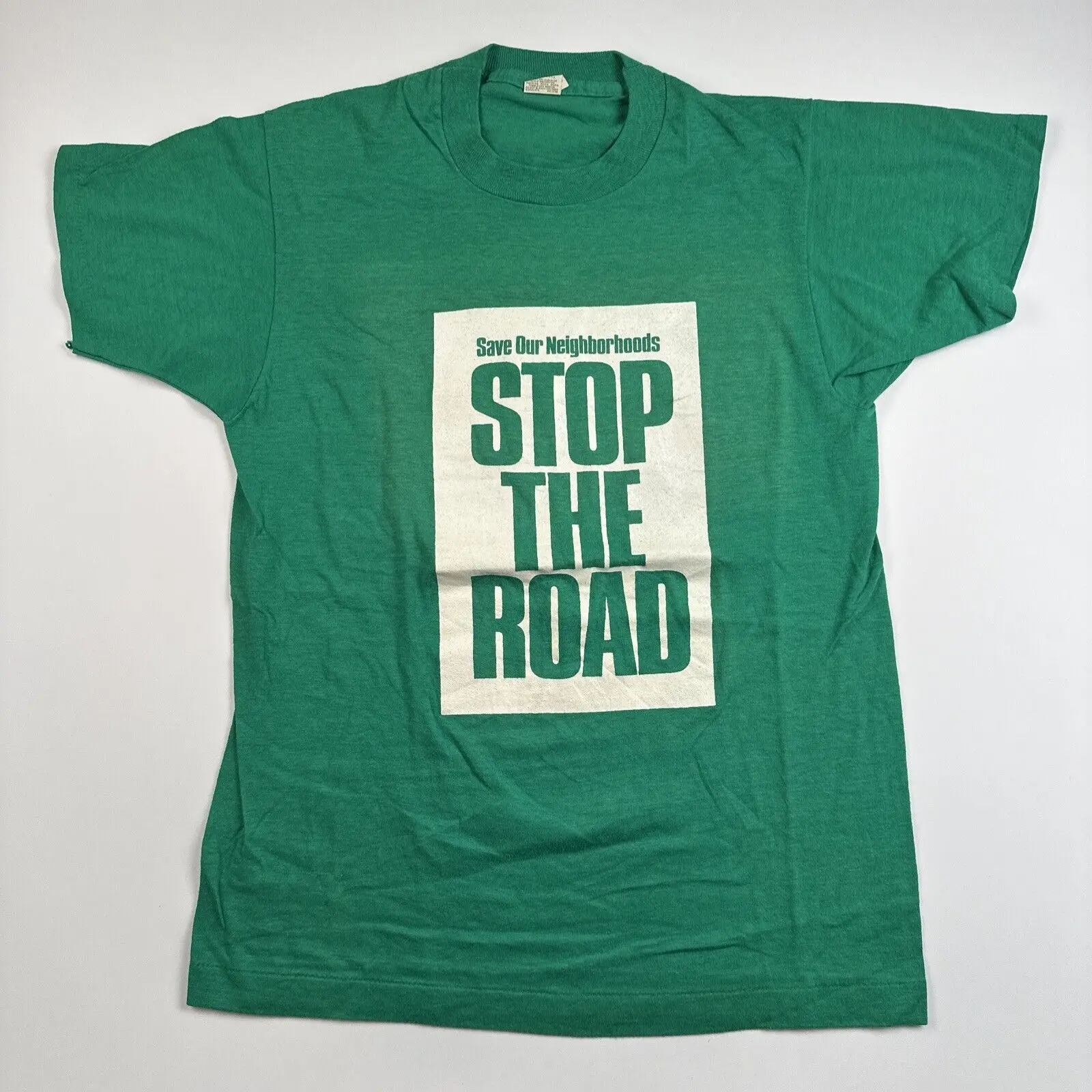 Vintage 80S Stop The Road T Shirt Save Our Neighborhoods Don Äôt Tread On Me