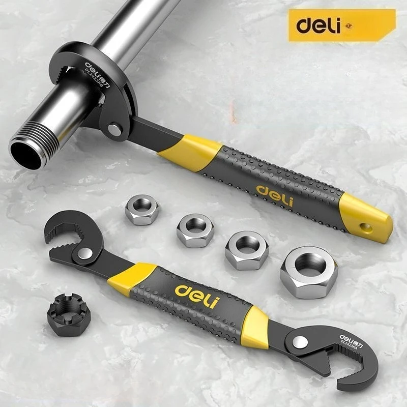 

Deli activity wrench multifunctional high hardness universal adjustable wrench complete set of open-end wrenches