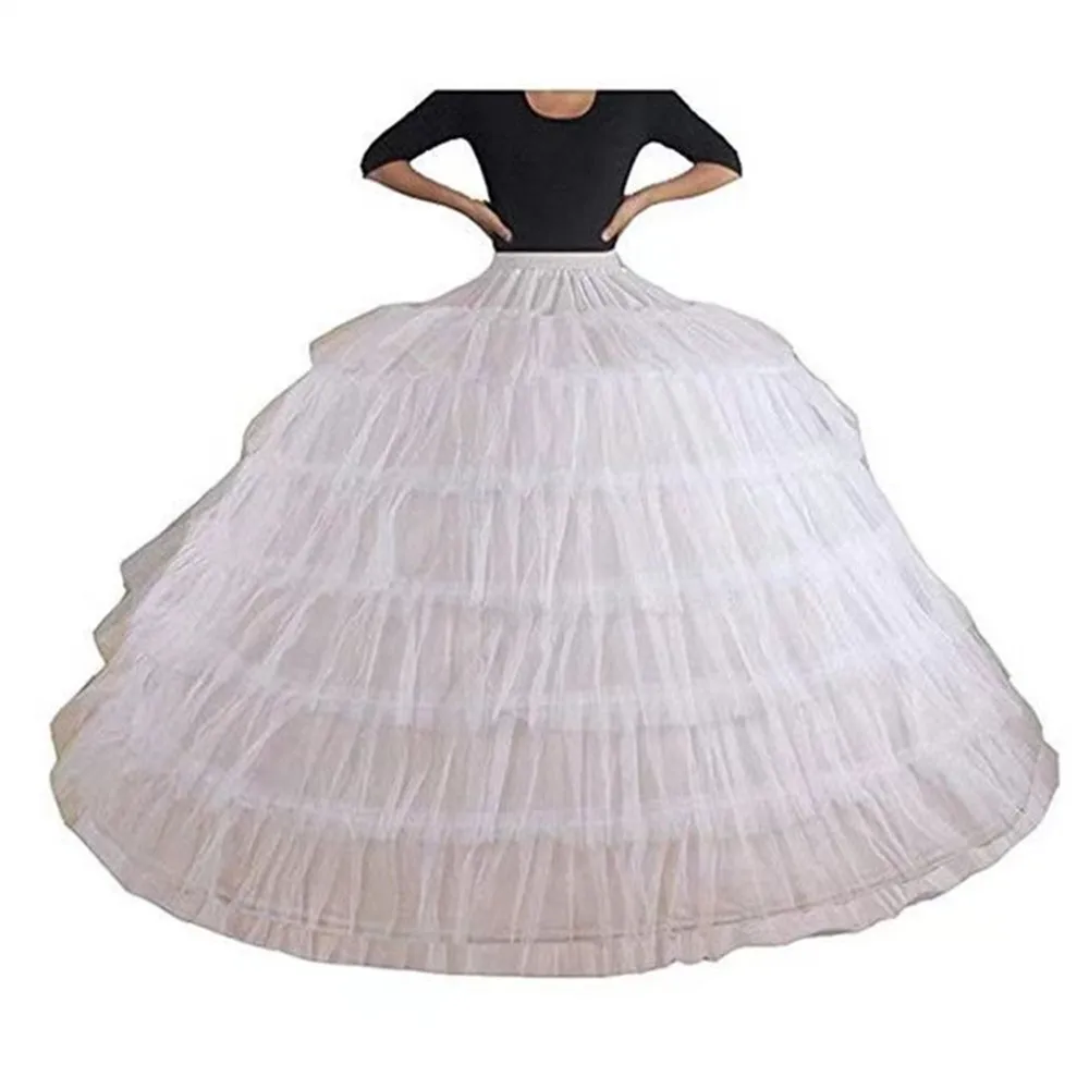 Full White Ball Gown Hoops Wedding Accessories Petticoat Underskirt Slips Quinceanera Gown for Wedding Dress image 6