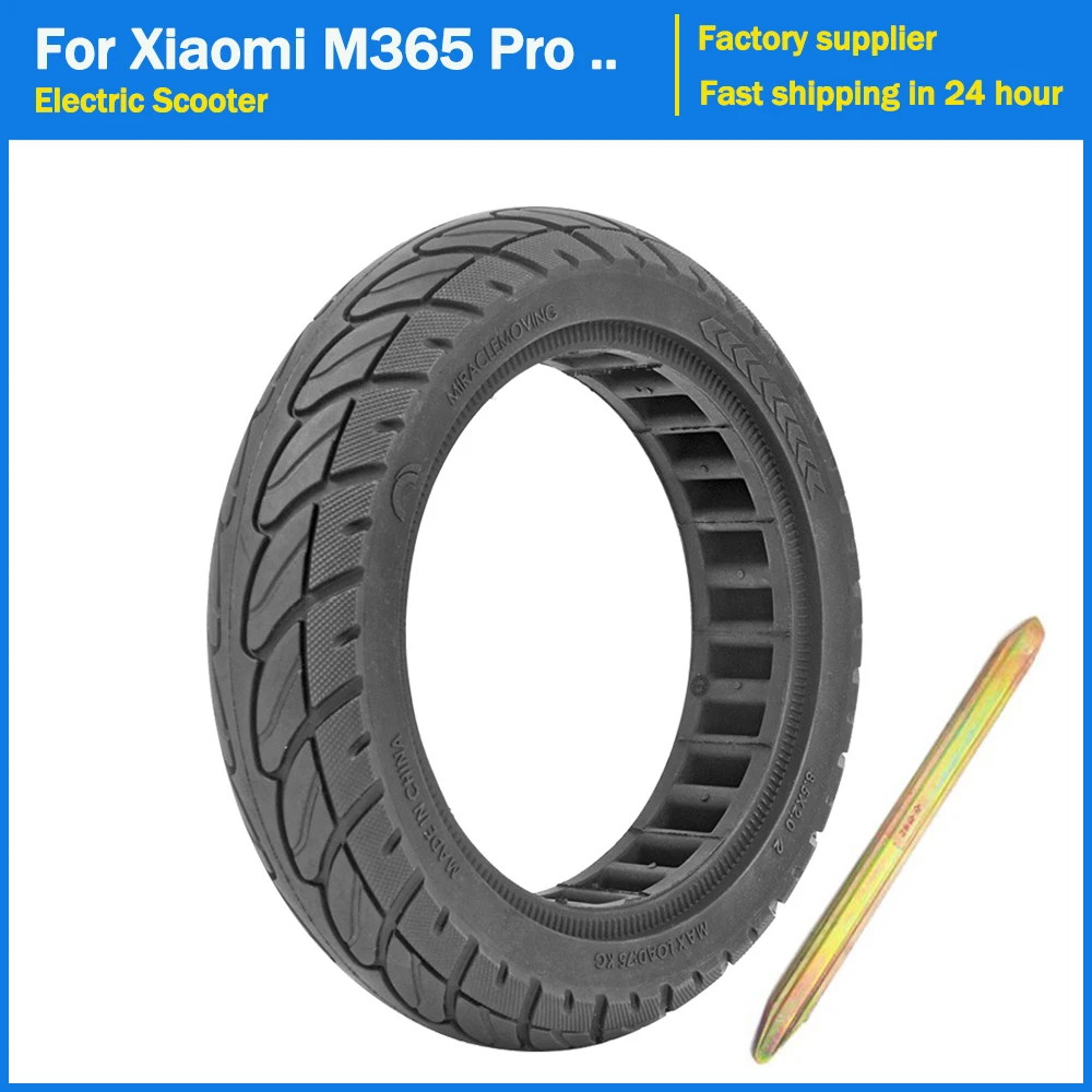 

Durable Rubber Solid Tire for Xiaomi M365 Pro Mi3 E-Scooter with Pry Bar Pry Parts Rod Honeycomb Shock Absorber Damping Tyre