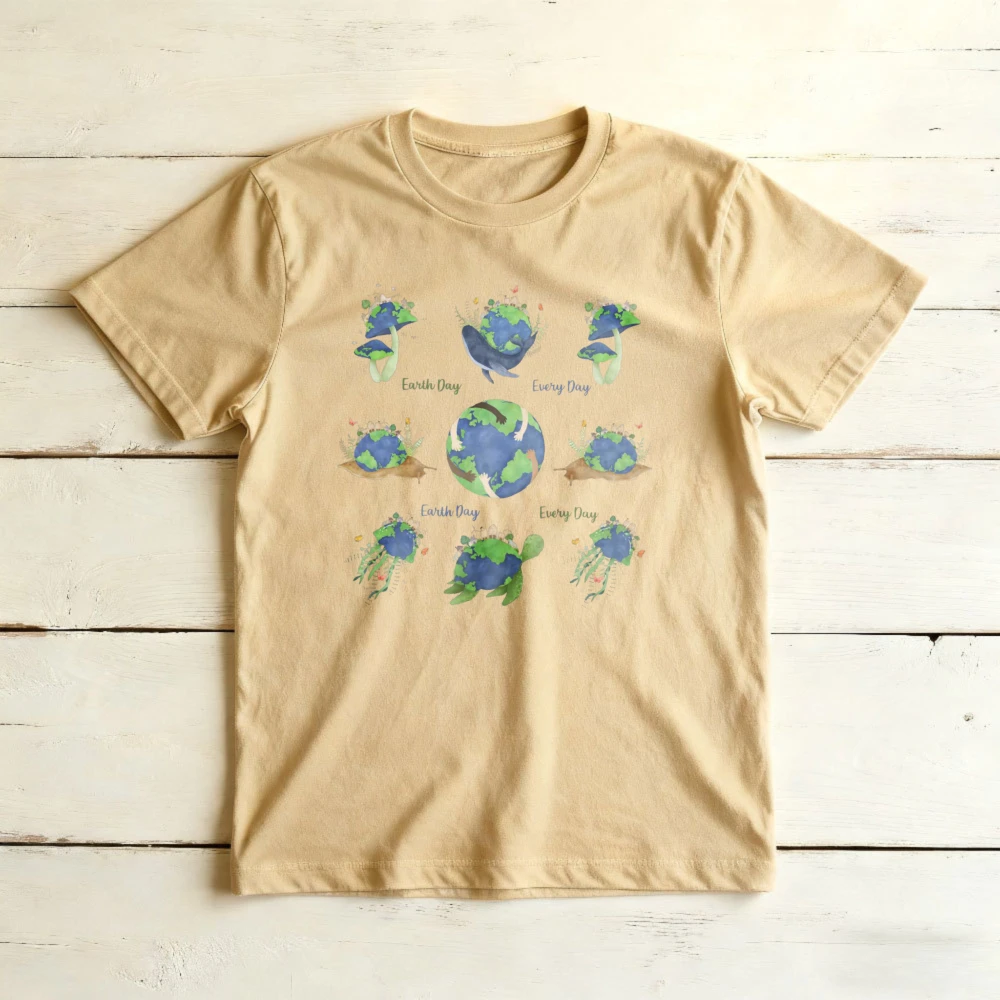 Earth Day Every Day T-Shirt Environmentalist Tee Save The Planet Tshirt Climate Change Creative Design Tee Nature Lover T-Shirt