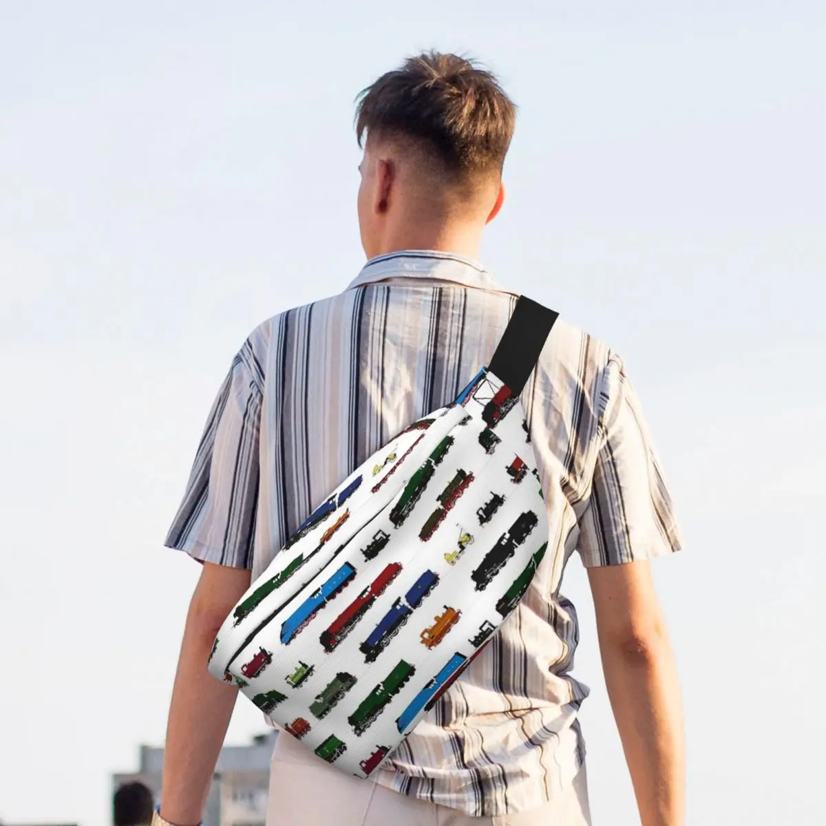 

Crossbody Waist Bag Iconic British Steam Trains Men Women Adjustable Fanny Pack Traveling Running Money Phone Pouch Chest Bag