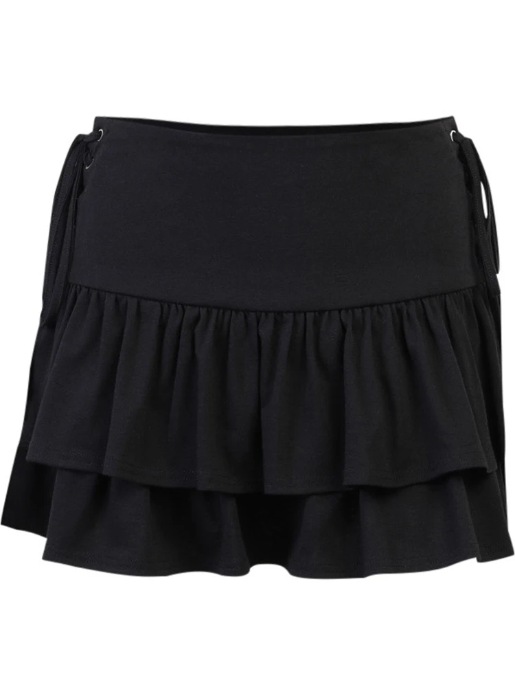 Streetwear Mall Goth Rok Vrouwen Harajuku Y2k E-meisje Hoge Taille Bandage Mini Rok Dark Gothic Punk Emo Alt club Wear