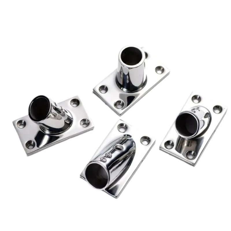for Square Tube Seat 316 Stainless Steel 90 60 45 30 Degree Marine Hardware Armrest Base Deck Railing Seat for Yacht Boat