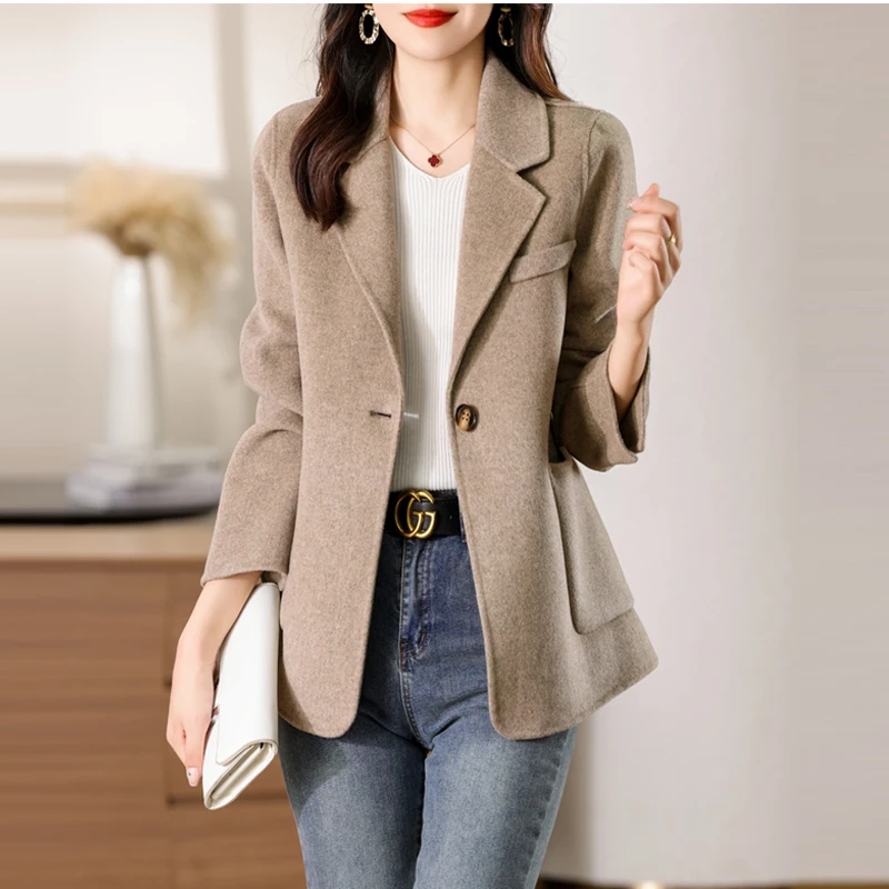 2025 Women's 100% Cashmere Thick Double sided Jacket Classic Multi functional Fashion Suitable for Business