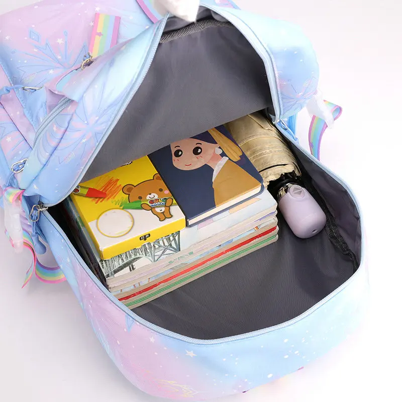 MINISO Kawaii Kuromi School Backpack For Girls Cute School Bags bookbag Teens College Student Large Woman Travel Shoulder Bag