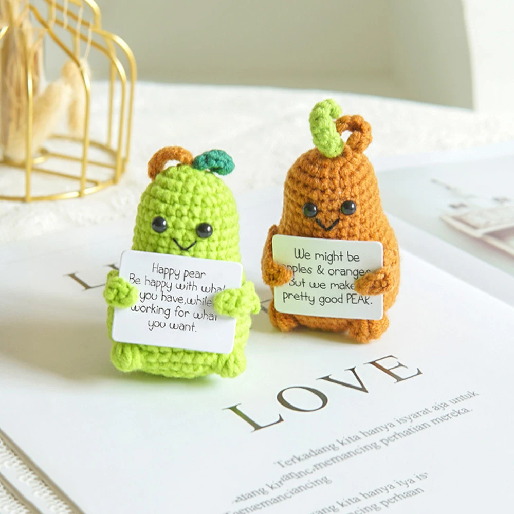 Positive Energy Potatoes Home Room Decor Ornament Knitting Inspired Toy Tiny Yarn Doll Funny Gift Home Decoration Accessories