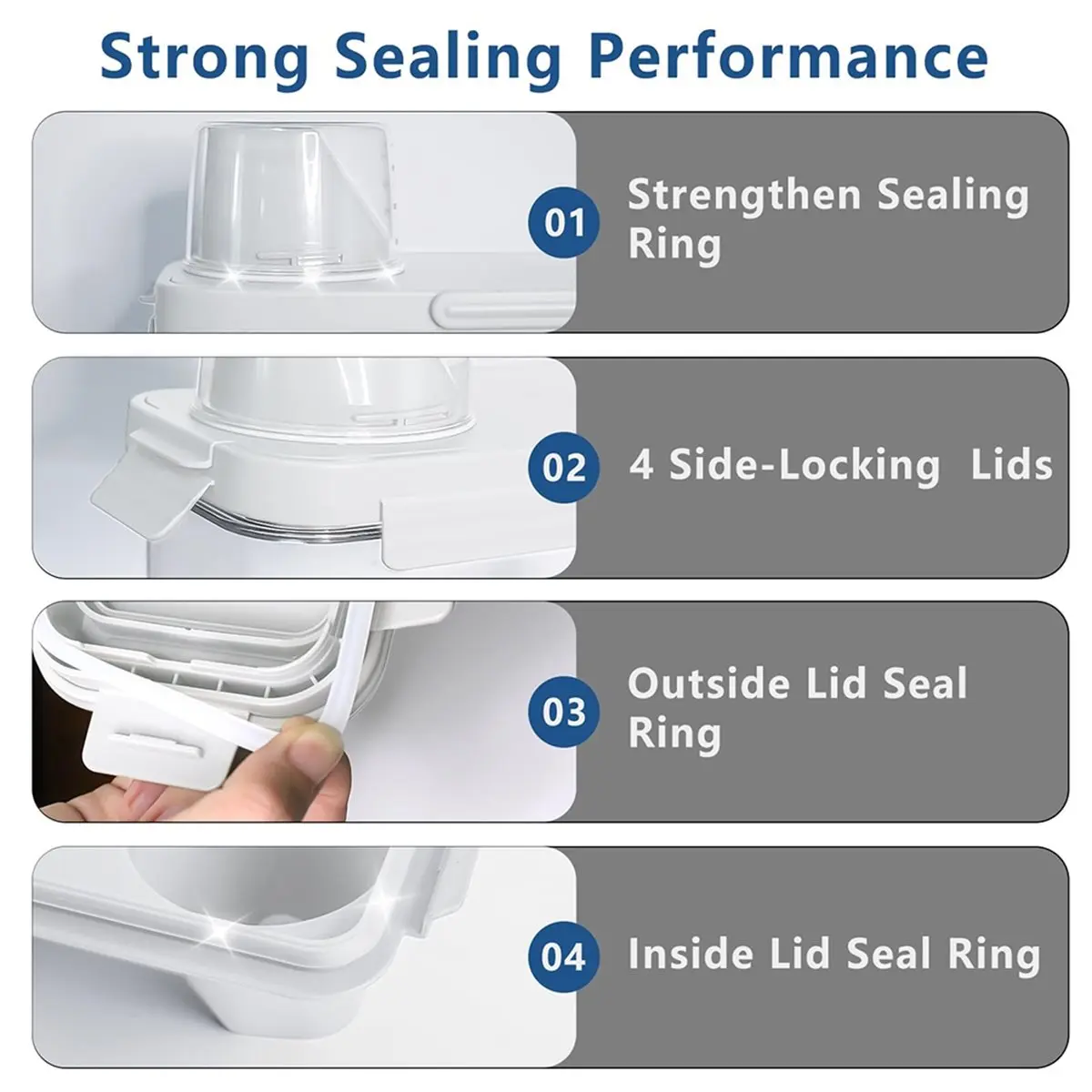 2026 New Airtight Rice Storage Container, Versatile Pet Food Dispenser