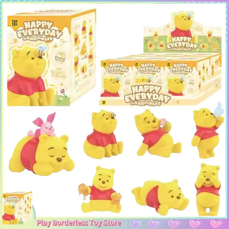 

Подлинная Disney Winnie The Pooh'S Happy Daily Series, слепая коробка, фигурка Tide Play, милый креативный орнамент, коллекция, подарки-сюрпризы