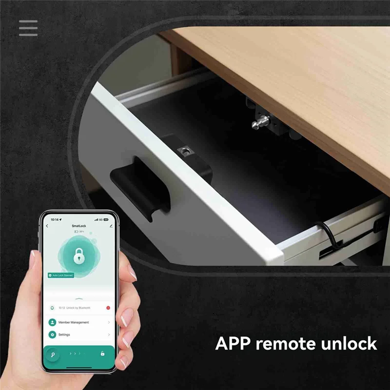 

FFYY-Tuya Bluetooth Smart Lock Keyless IC Card Unlock App Remote Control Forbedside Cabinet Cabinet Door Drawer