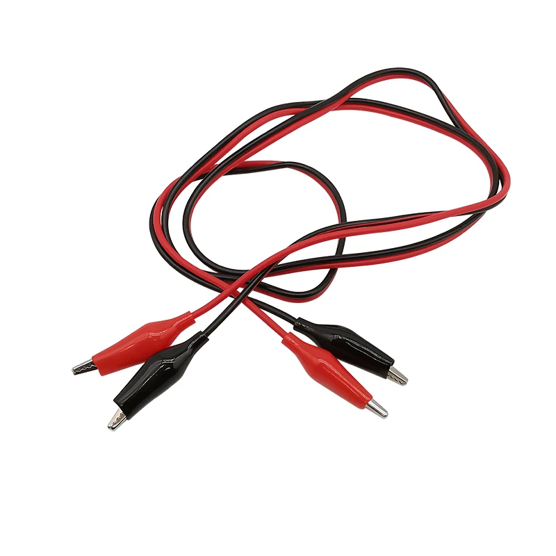 1Pcs Red Black Small Alligator Clips to Alligator Clips Test Leads DIY Electronic Testing Crocodile Clip Clamps Wire Cable 100CM