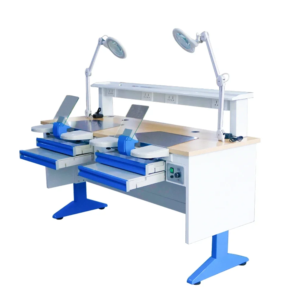 Dental Laboratory Desk Technical Workbench 1.6m Twin Detal Workstation