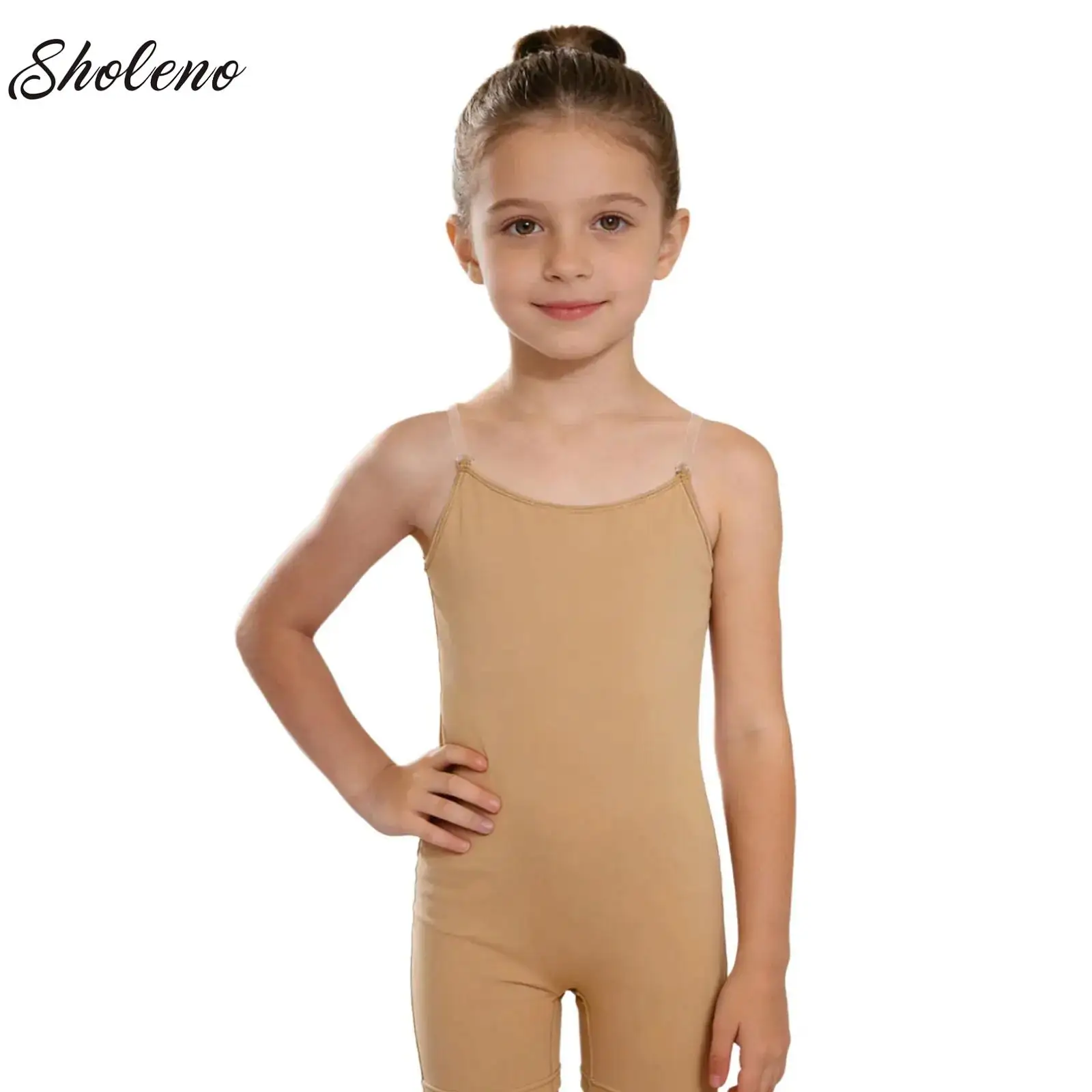 

Kids Girls Ballet Dance Leotard Nude Slimming Bodysuit Seamless Camisole Undergarment Leotard Practice Performance Clothes