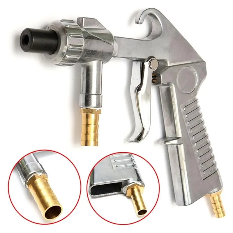 ABRW Sand Blaster Gun for Sandblast Cabinet with 4 Nozzles, Abrasive Sandblasting Gun Rust Removal Tool for Air Compressor