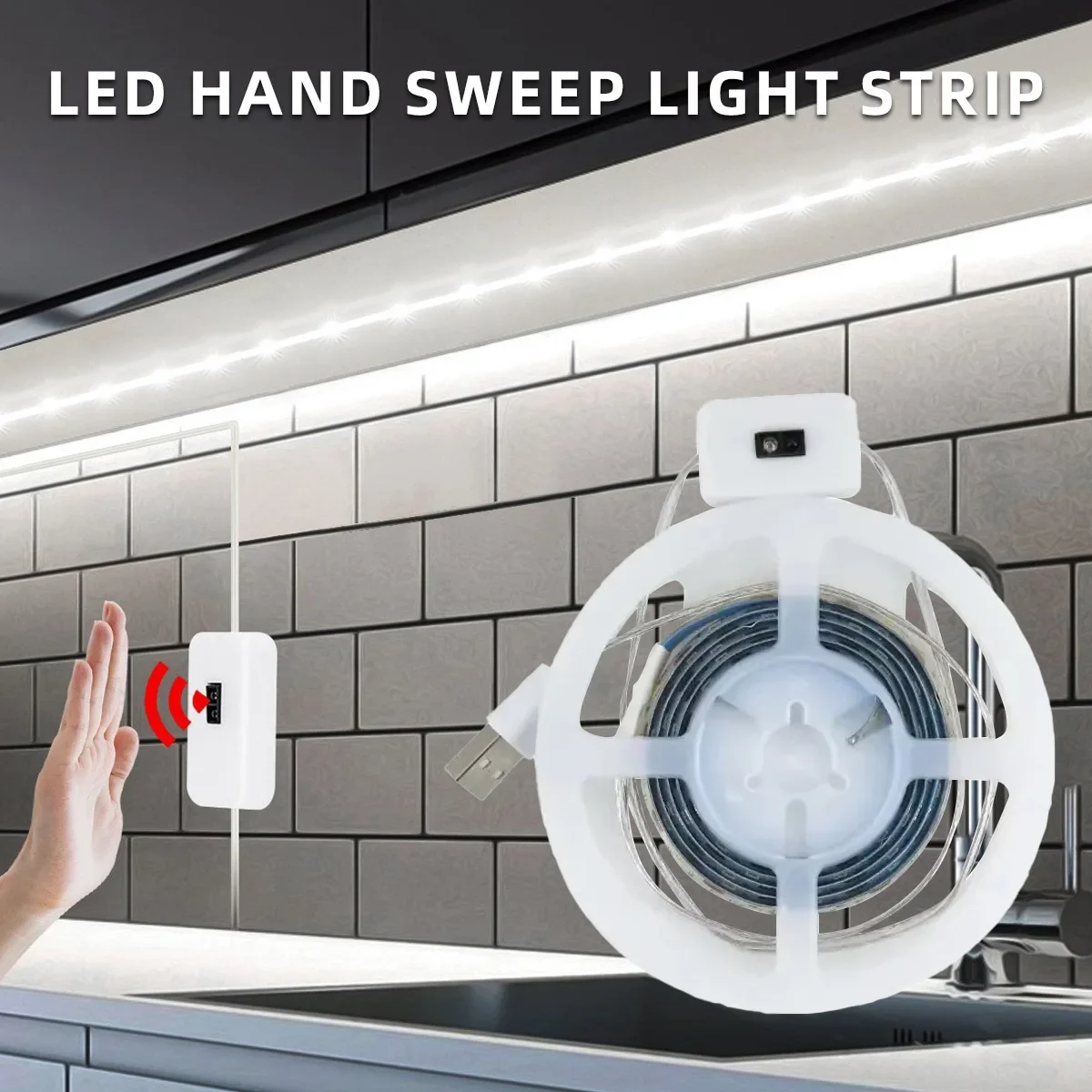 

5V LED Light Strip Smart Dimmer Gesture Sensor Switch Control Easy to install Suitable For Living Room,Cupboard,Bedroom Lighting