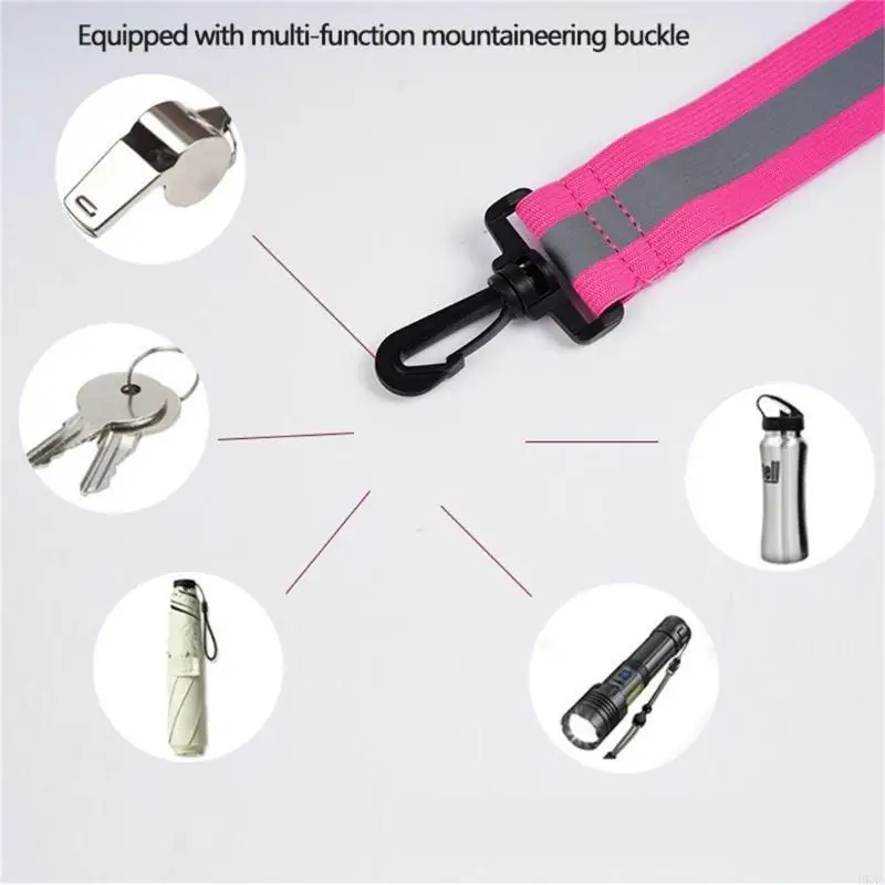 LED Reflective Belt Sash  LED Light Up Running Belt for Walkers at Night 
