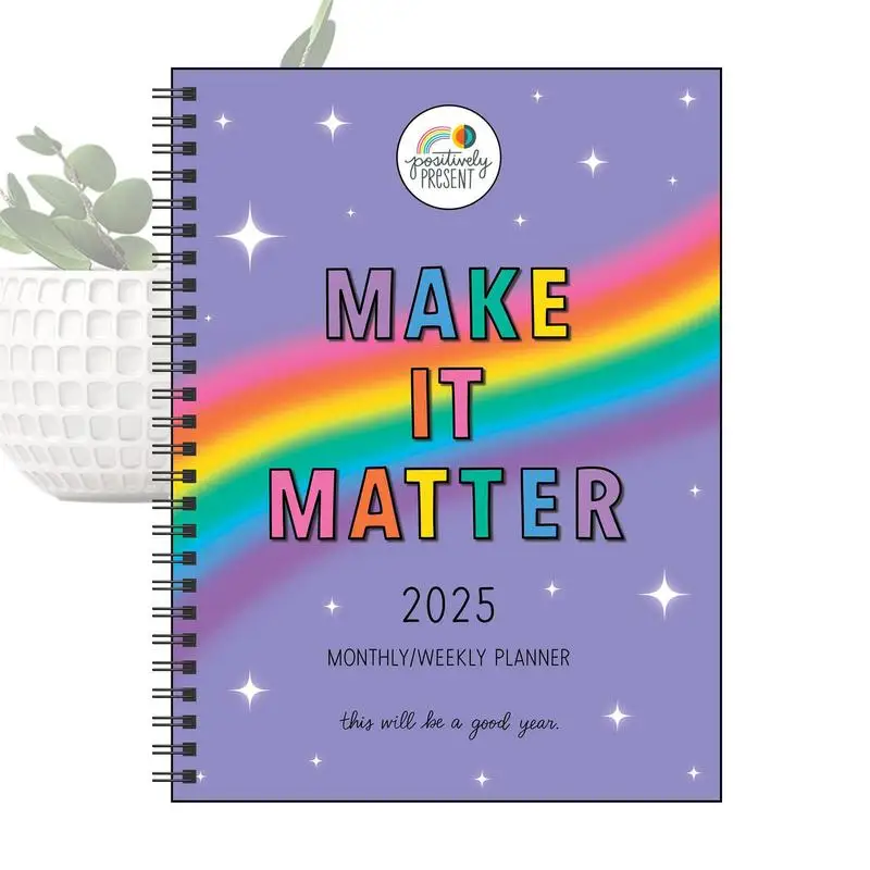 Make It Matter Kalender 2025 12-Monats-Kalenderbuch 2025 Tagesplaner 12 Monate 2025 Monats-/Wochenplaner Kalender für Zuhause