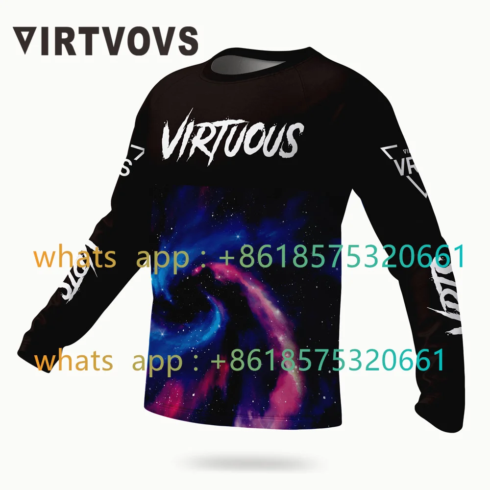 

Virtuous Motocross Mountain Bike Jersey Season Mountain Bike Locomotive Downhill Comfortable Quick Dry Clothing Racing T-shirt