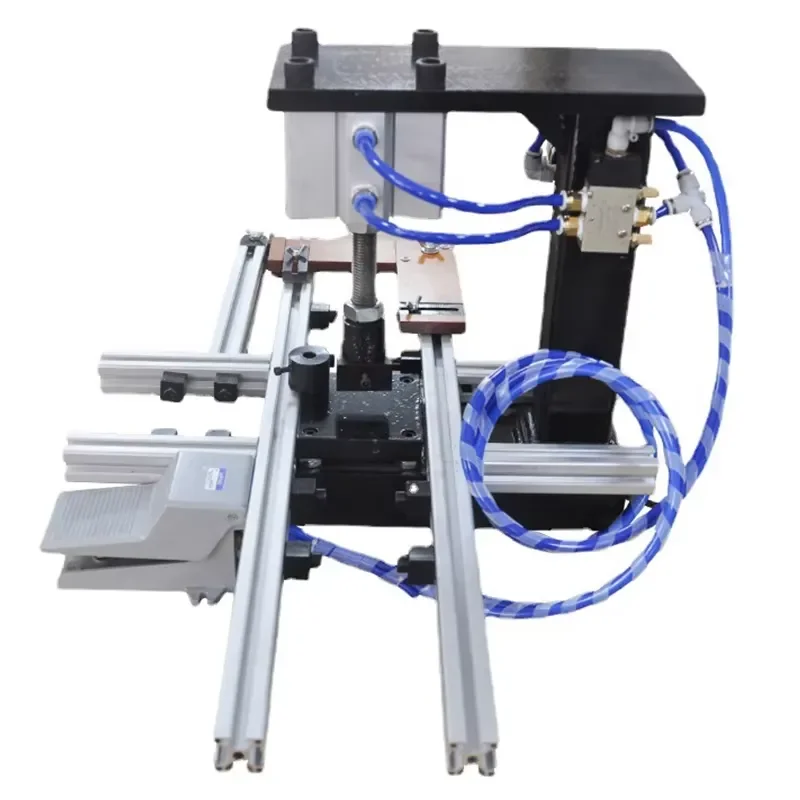 Pneumatic Simple Hinge Press Machine Serrated Hooks Woodworking Machinery for Photo Frame Backboard Hinges Stamping Equipment