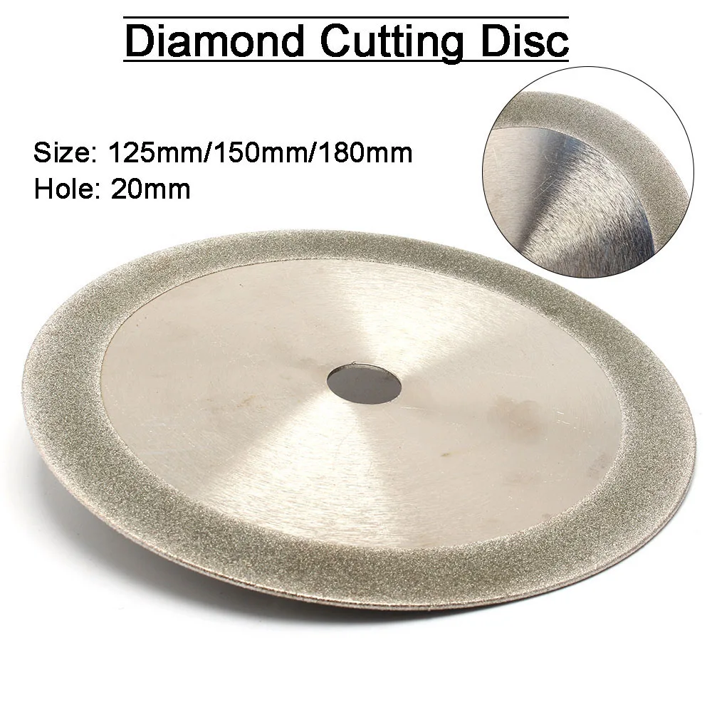 125/150/180mm Double Side Glass Diamond Cutting Disc Saw Blade for Dremel Tools Accessories Grinding Ceramic Tile, Jade, Agate