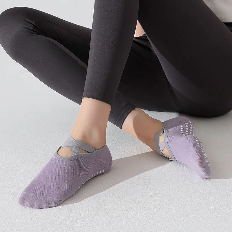 1/5 Pairs Women's Yoga Socks Professional Non-slip Absorb Sweat Socks For Girl Wholesale Sports Comfort Invisible Ankle Socks