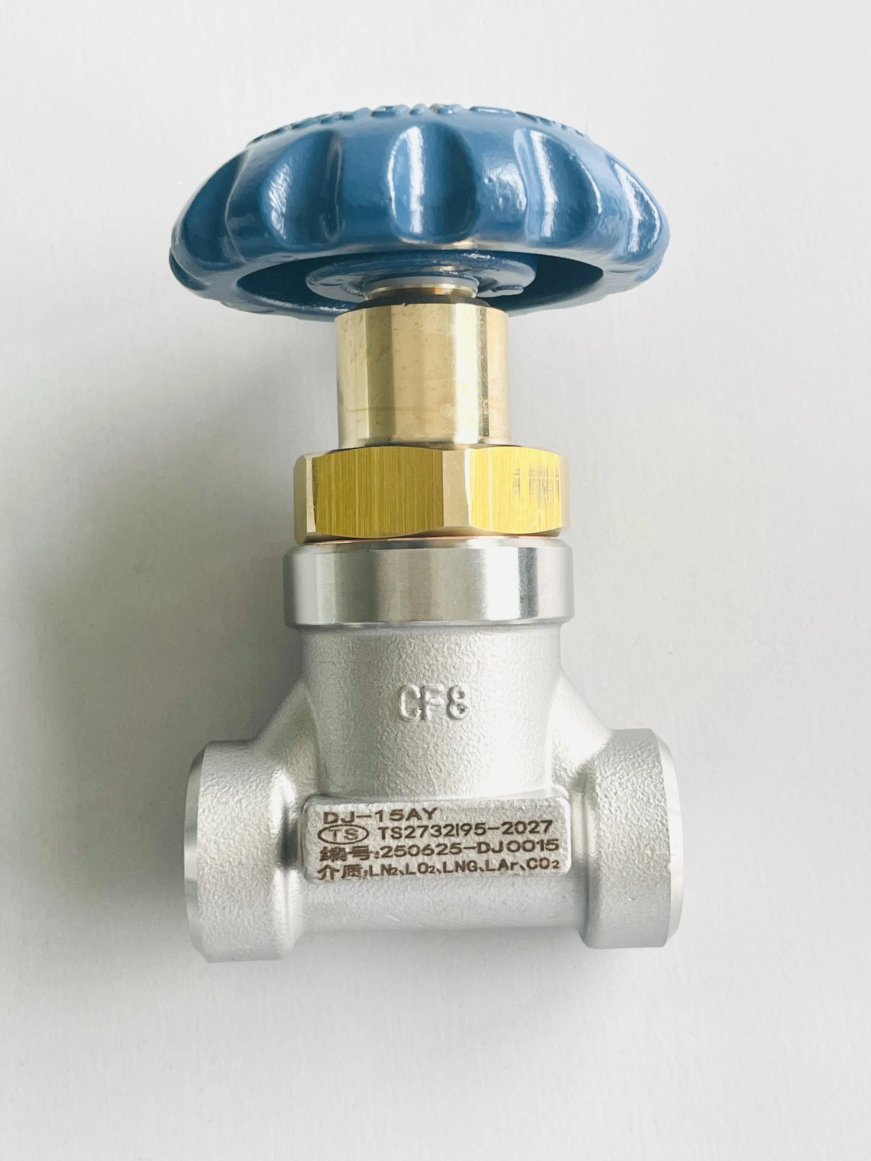 DJ15A DN15 Cryogenic Short Stem Globe Valve DN15 For Bulk Tank Storage