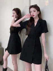 Lnsozkdg Blazer Women Clothes Dress Dresses Women 2024 Mini Black Short Luxury Harajuku New in Hot One-piece Summer Sensual Sexy