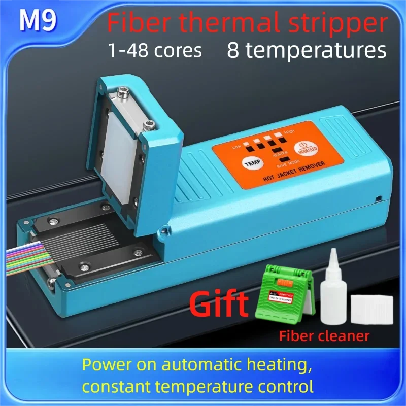 AUA-M9 Fiber Optic Thermal Stripper Pliers Ribbon Fiber Hot Stripper Slitter Tool Heated Fiber Multi Core Cable Wire Stripping