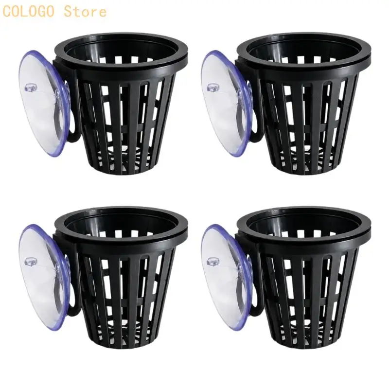 Aquarium Plant Holders with Open-Slotted Basket For Fishtanks Decors 4PCS D0LD