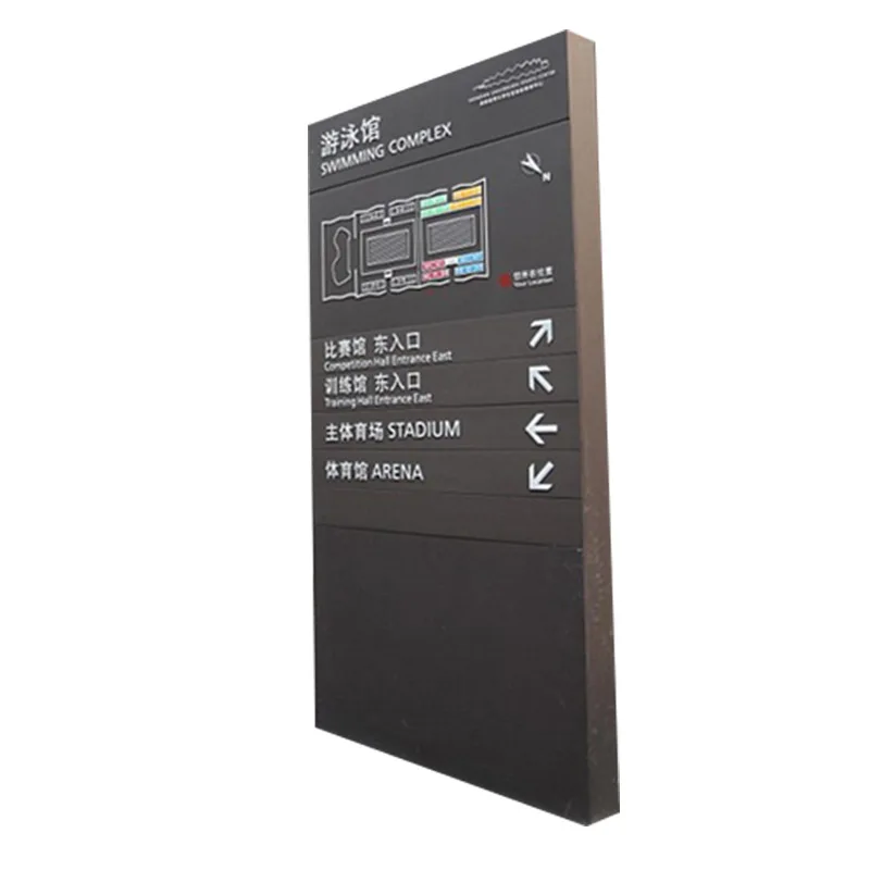 صندوق إضاءة من الفولاذ المقاوم للصدأ في الهواء الطلق من العقارات، طلاء إعلاني معدني مضيء