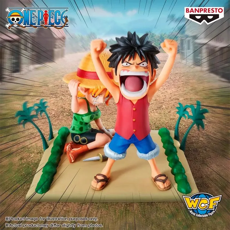 Bandai Original WCF ONE PIECE Story Route Nami Luffy Anime Action Figures Toys for Boys Girls Kids Gift