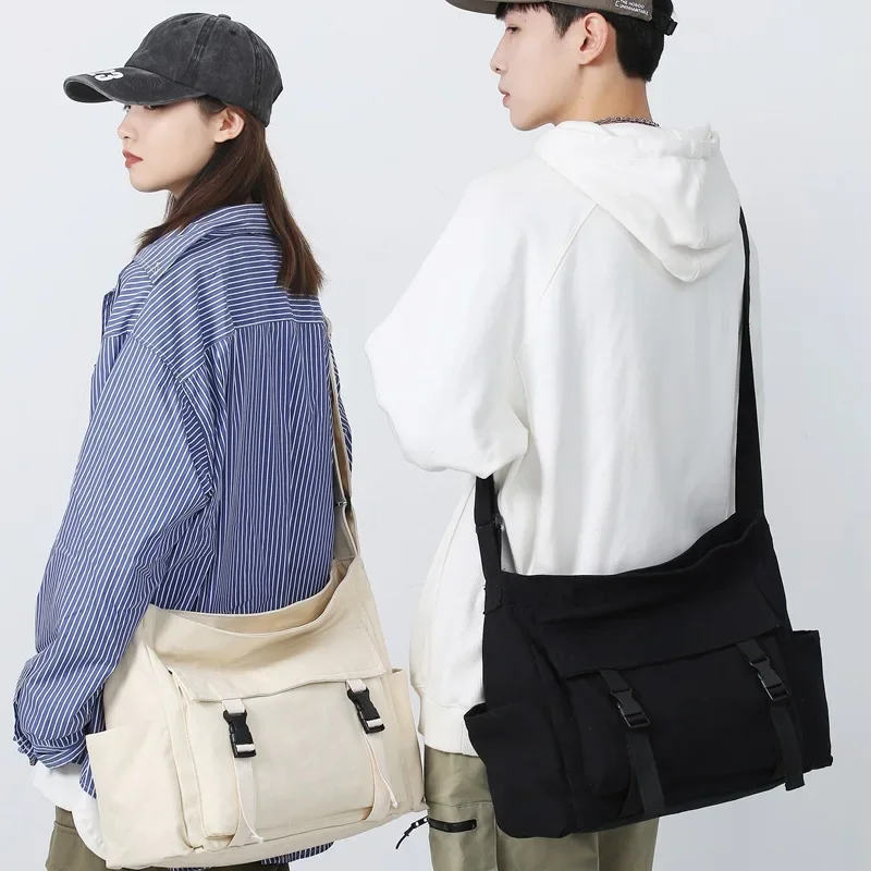 Large Shoulder Crossbody Bags for Women Men 2023 Handbags Korean College Student Student Messenger Book Bag Big Travel Bolsas