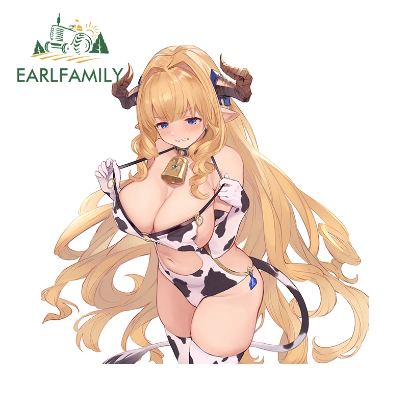 EARLFAMILY 13cm × 12.7cm Razia Fantasy Game Car Stickers Personal Sexy Girl Graffiti Decals Great Scratch-Proof Car Goods