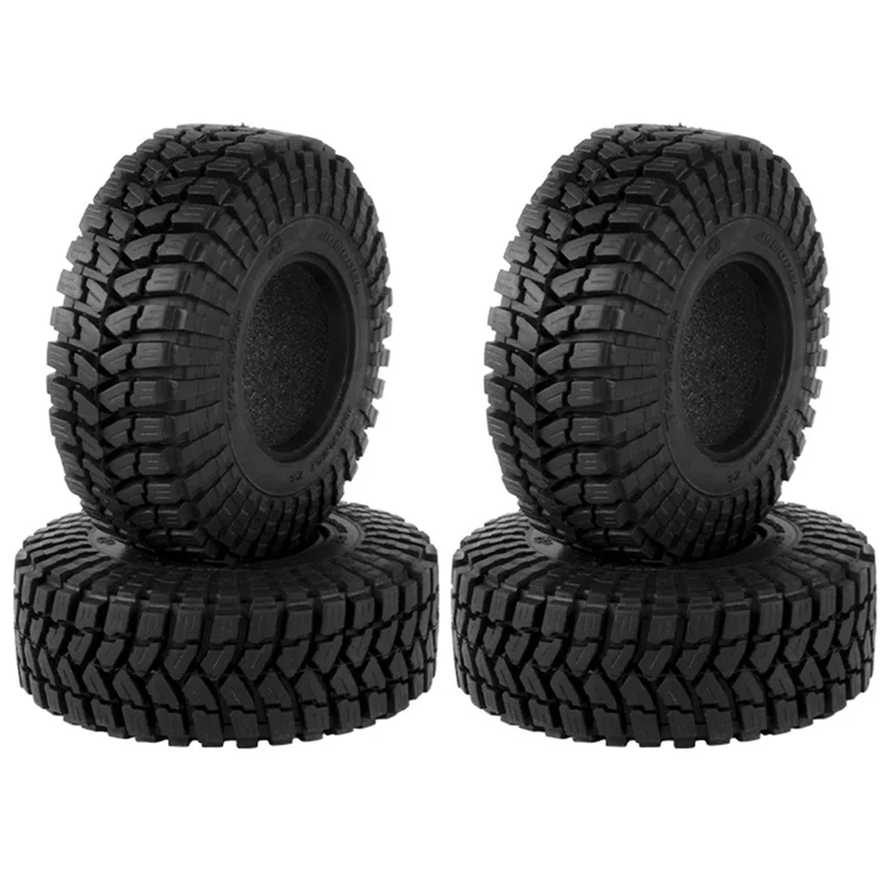 

4PCS 110Mm 1.9 Rubber Tire Wheel Tyre for 1/10 RC Crawler Car TRX4 D90 Axial SCX10 II III Redcat A