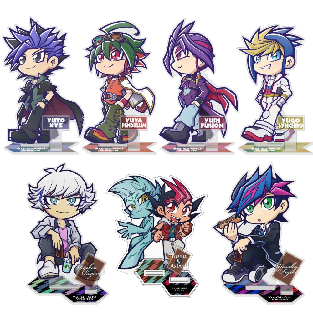 

Anime Fans Gifts Yu-Gi-Oh!!Tsukumo & Astral Vrains Yusaku Fujiki Double insertion Acrylic Stand Desktop Decor Series About 10cm
