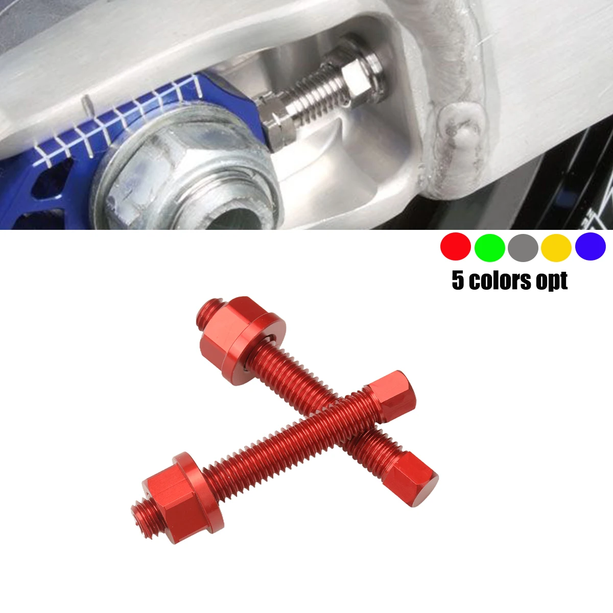 

New Motorcycles M8x50MM Chain Rear Adjuster Bolt Nuts For HONDA YAMAHA SUZUKI KAWASAKI Dirt Bike Universal Accessories Parts