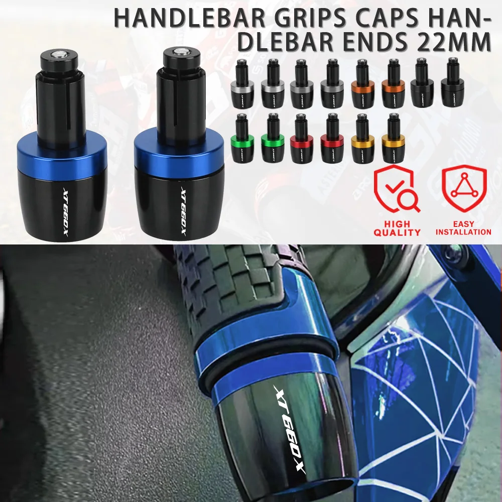 

For YAMAHA XT660X XT 660X 2004~2017 2005 2006 2007 2008 2009 Motorcycles Handlebar Grips Bar Ends Cap Counterweight Plug Slide