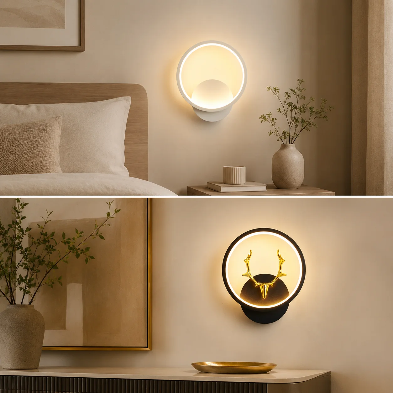 3 Colors LED Wall Lamp 110v 220v Modern Square Round Aluminium Decor Light For Bedside Living Room Hallway Study view 5