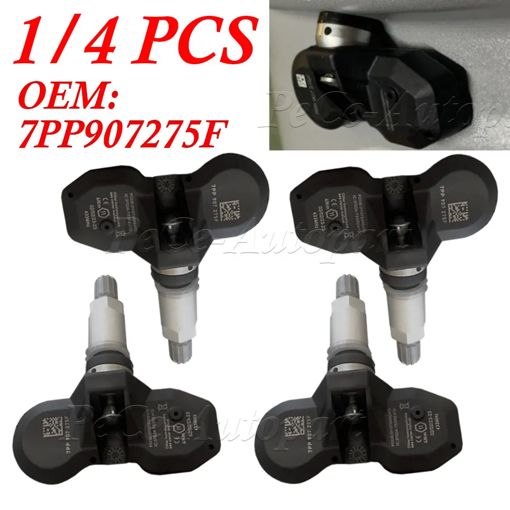 1/4PCS TIRE PRESSURE SENSOR FOR PORSCHE PANAMERA 970 2009 2010 2011 2012 2013 433MHz TPMS SENSOR TIRE PRESSUREMONITOR 7PP907275F