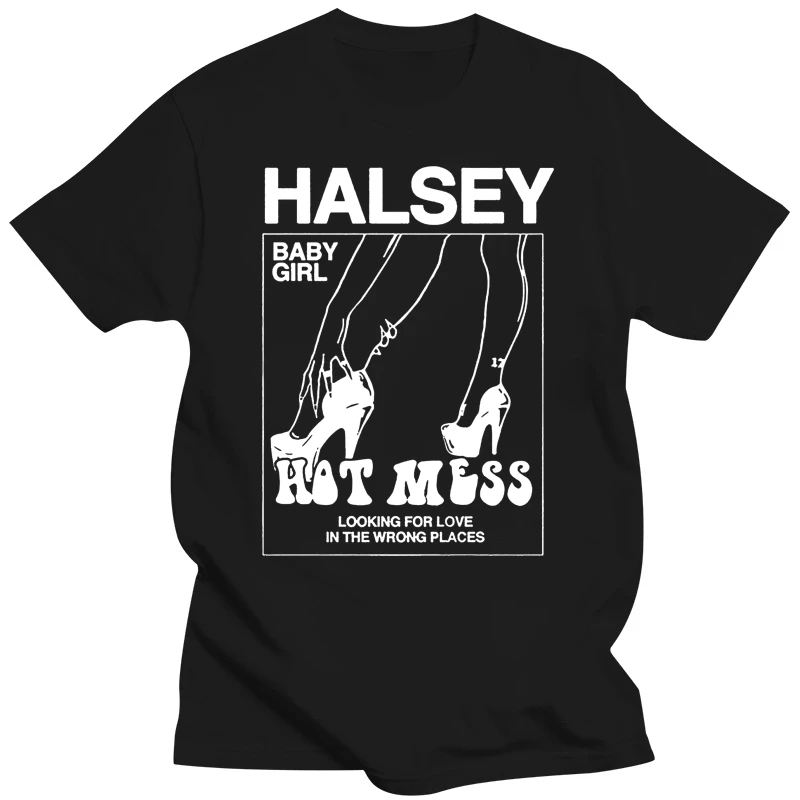 Official Halsey Hot Mess T-Shirt Badlands Bad Love Remexes Hopeless Fountain  Summer Casual Man T Shirt Good Quality Top Tee