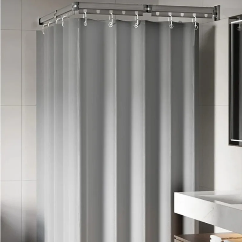 

‌Invisible Folding Shower Curtain - Waterproof Bathroom Divider, Retractable Shower Screen, Wet Area Partition, Privacy Curtain