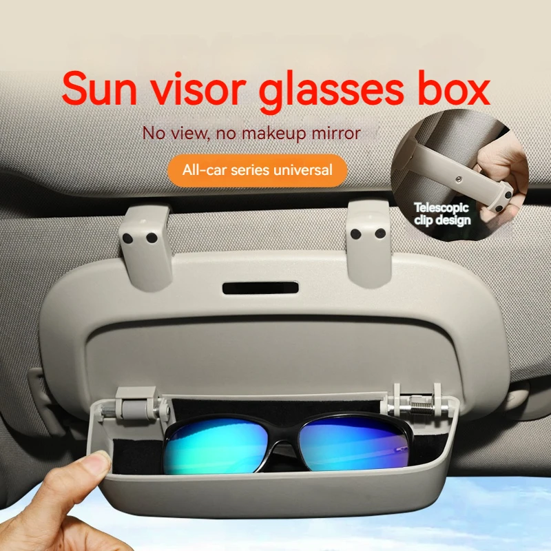 Estuche Universal para gafas de sol, clip para conductor principal, caja de almacenamiento para coche, accesorios para montura