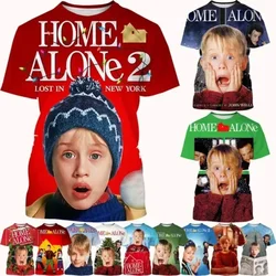 Christmas Movie Home Alone T Shirt Classic Holiday Home Casual Short Sleeve T Shirt Unisex Film Poster Streetwear Top