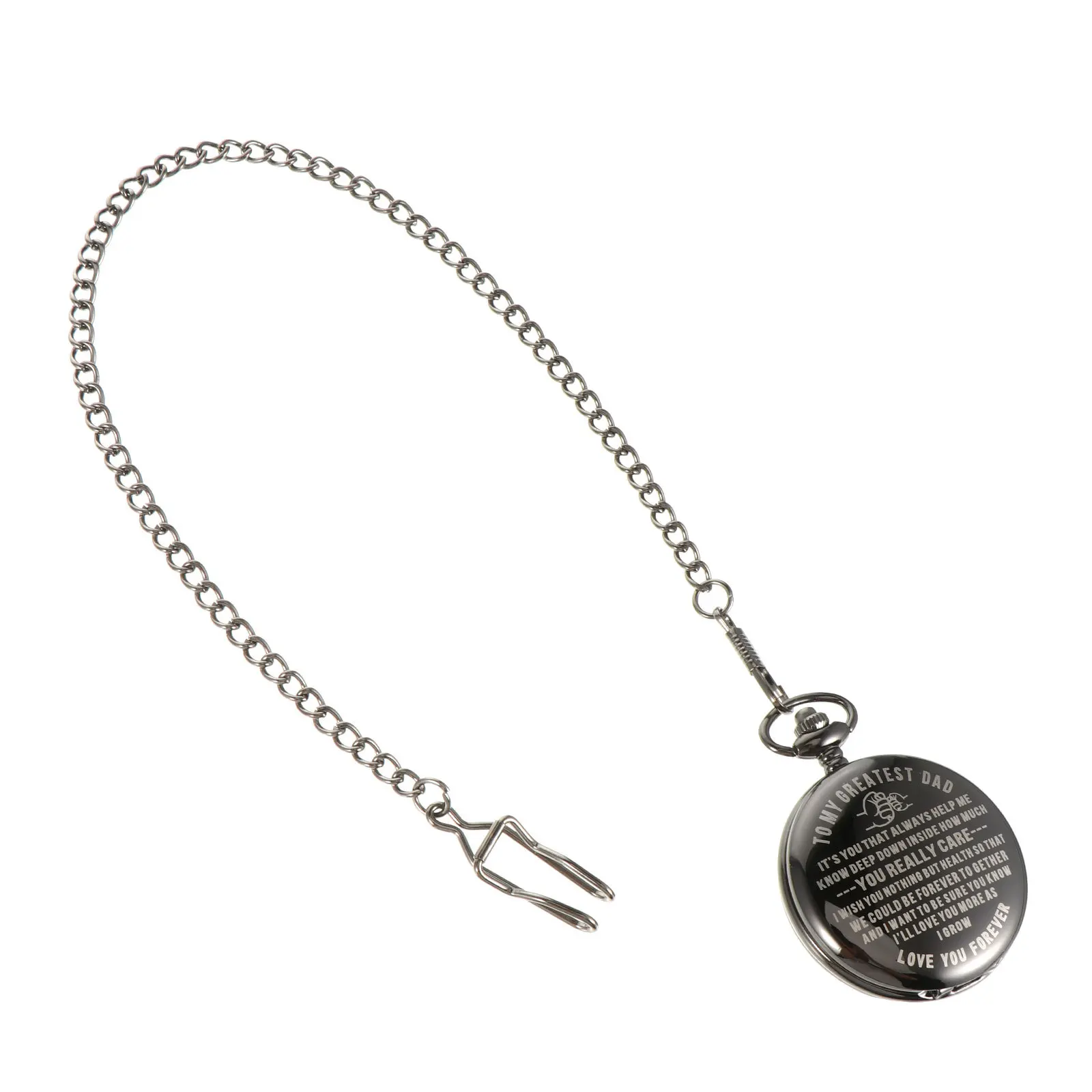 ساعة جيب محفورة بالليزر خمر حركة كوارتز ساعة معلقة للرجال للجنسين قلادة قلادة الملابس والاكسسوارات #1