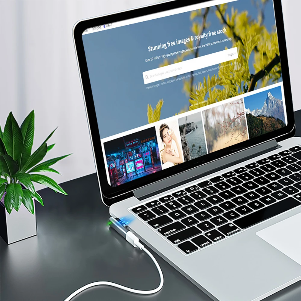 Mới LED Xách Tay Hợp Kim Nhôm PD Nhanh Sạc Chuyển Đổi Loại-C Đến Magsafe2 Adapter Cho Macbook Air/Pro điện Thoại Thông Minh